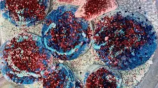 Crispy soft gym chalk circles triangles crush asmr loaded with chunky glitter holi powder #gymchalk