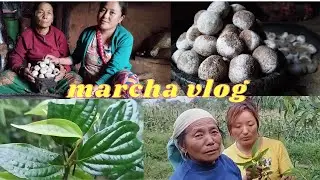 मर्चा कसरी बनाउने?परम्परागत kirati सिप । हाम्रो हिमालिमा बजुसङ्ग मर्चा बनाउन सिक्दै😊