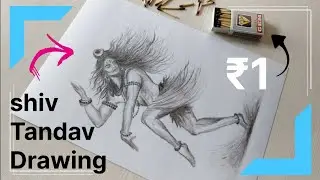 |Shiv Tandav Drawing| with ₹1 match sticks