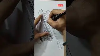 How to draw a Badminton l Badminton,racket drawing and shading