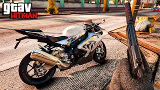 PERSEGUINDO OS ALVOS COM A MOTO BMW S1000RR | (GTA V HITMAN) 4K 60FPS
