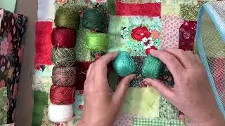 Slow Stitch Table Topper / Selecting Threads and Start Stitching 