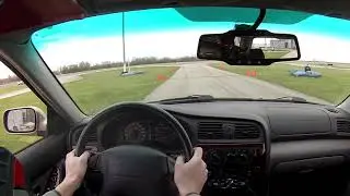 Eurobeat makes you a faster driver- Subaru Legacy Wagon racing at G and J Kartway