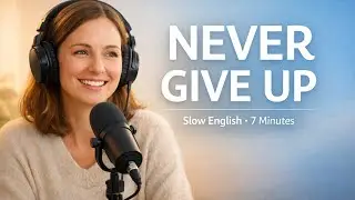 Never Give Up Learning English | Slow English Listening Practice