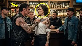 Biker Rips Woman&rsquo;s Shirt in Bar But Her Tattoos Leave Him on His Knees
