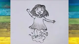 New year drawing 2026 easy ||pencil art girl💃 step by step 👯💃
