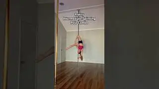 Pretty Intermediate Spinning Pole Combo to try Spin Pole Dance Combo #spinningpole #shorts