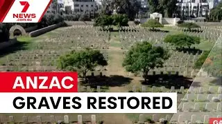 Australia to restore bulldozed ANZAC graves in Gaza | 7NEWS