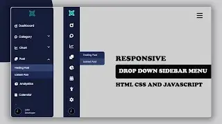 Responsive Side Navigation Bar in HTML CSS And JavaScript | Dashboard Sidebar Menu
