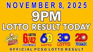 9pm Lotto Result Today PCSO November 8 2025