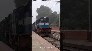 Guntkal Wdm3d twins arriving at Rpr with 17609 Patna Purna express🔥 #wdm3d #powerful #indianrailways