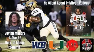 Sit-Down With Javian Mallory - Univ. of Miami Commit, 2-Time Florida State Champion RB from WBRHS