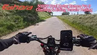 2025 Latest 5000W 60V/80Ah 50Mph Romeo Pro 3 Electric Bike-Climbing& Riding Terrain Testing！