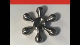Six Arm Silver Brass EDC Fidget Hand Spinner 3D Focus Toys Stress Reliever