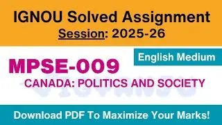 IGNOU MPSE 009 Solved Assignment 2025-26 English Medium