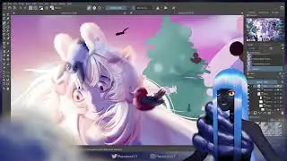 【Krita - Drawing Pipkin Pippa of Phase Connect】Happy Trees in a Happy Mountain Valley (Part 11)