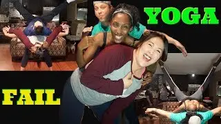 Yoga challenge with two couples