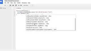 Hello World with AppScript