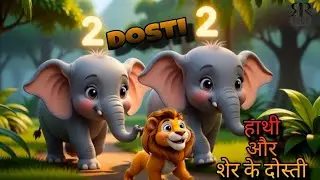  🦁🐘 | जंगल की सबसे प्यारी कहानी  ❤️ Elephant and lion's ghost ❤️ #youtube #cartoon #kids  #ritikrr75