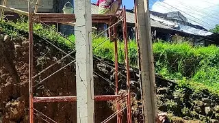 teknik pemasangan cetakan kolom beton pada bangunan rumah dua lantai #constructionchannel 