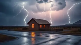 Sleep in a Secluded Cabin in the Woods: Rain and Distant Thunder Sounds