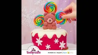 Christmas Cake Decoration with Tastycrafts #short #shorts