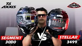 Best Value for Money Helmet😍 SMK Stellar Vs Axxis Segment Comparison | Best Budget Helmet in 3000