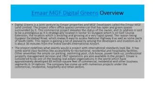 Emaar MGf Digital Greens, Sector 61 Gurgaon