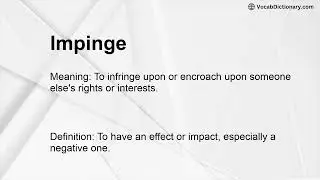 Impinge Meaning