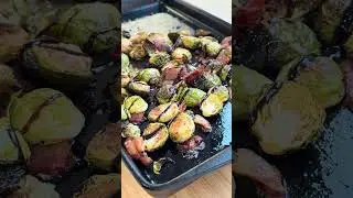 Roasted Brussel sprouts with bacon #brusselssprouts #sidedish #delicious #bacon n