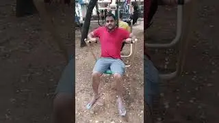 Chill vibes at SR Nagar Park 🌳 &mdash; cool weather + free open-air gym 🏋️&zwj;♂️💨. Fitness with fresh air