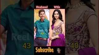 South Indian Actors Real Life Husband Wife and age ✨🔥 (Pt-5) #south #actor #shorts #wife #alluarjun