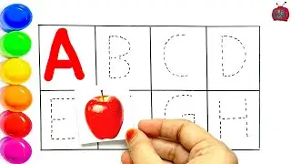 A to Z Alphabet Writing Trick ✍️ | A for 🍎 to H for🛖 | Easy ABC Tracing with Pictures | ABC Lulu TV