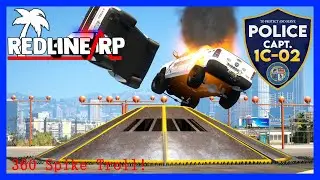 GTA 5 Roleplay - RedlineRP - 360 SPIKED RAMP CAR 'attacking cops ! #182