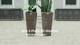 Alto 2-Piece Wicker Planter Set - from Balkene Home - Item # 62501