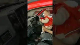 cute baby driving #boss #mehran