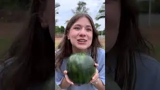 She made the Biggest Watermelon 🍉