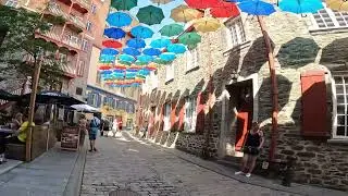 Umbrella alley in Quebec City