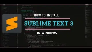 HOW TO INSTALL SUBLIME TEXT FOR PC | WEB DEVELOPMENT | HTML CSS TUTORIAL