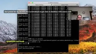 Just posted for my ELITE how to download crypto data to database with Python source code