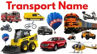 Vehicle Names in English for Kids | 20 Vehicle Names in English | Car, Bus, Truck & More for Kids