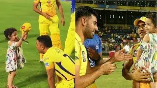 MS Dhoni Playing with his Daughter on Cricket Ground | Looking So Adorable