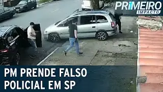Falso policial é preso após se disfarçar para cometer crimes em SP | Primeiro Impacto (14/04/23)