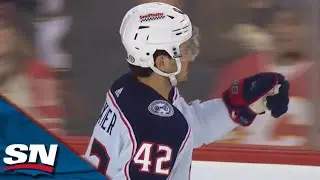 Alexandre Texier Takes Advantage Of Lucky Bounce Off Iron For Short-Handed Goal vs. Flames