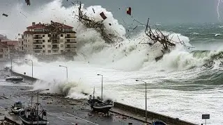 Storm Amy Wreaks Havoc in UK & Ireland! High Tide Chaos in Galway, Donegal and Bridlington
