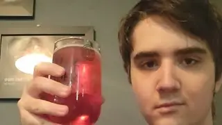 drinking a pint of cider