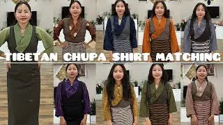 Beautiful Pangdhen and Tibetan Chupa shirt matching set for married women 💗🫣😊#tibetanyoutuber #chupa