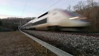 TGV mit Highspeed auf der Schnellfahrstrecke Mannheim Stuttgart mit Megamakro!
