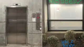 The Elevator is Half Done by MODDED WITH MURPHY At the Baptist, Parking Garage, Louisville Ky, S.M.