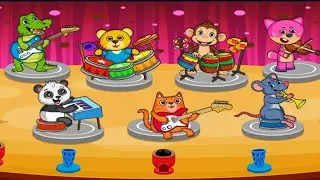 Little animal playing musical instrument, Kids cartoon 18, cartoon video